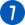 The number 7 inside a blue circle