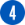 The number 4 inside a blue circle