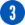 The number 3 inside a blue circle