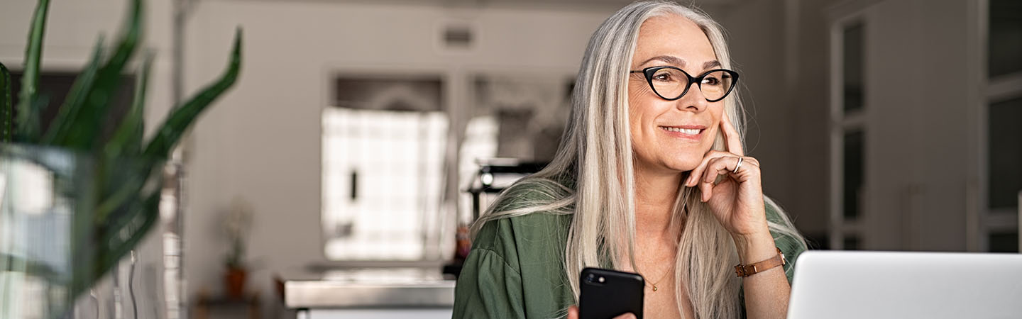 Older woman smiling