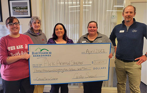 BHBT presents a donation to The ARK Animal Shelter