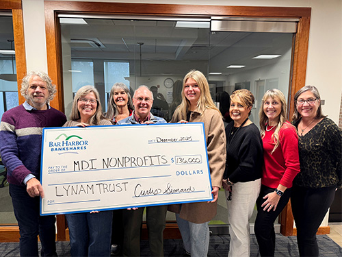 BHWM presents grants to MDI nonprofits on behalf of the Hattie A. and Fred C. Lynam Trust