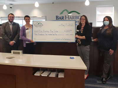 BHBT present a check to Big Brothers Big Sisters Bath/Brunswick