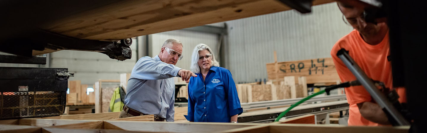 Banker talking to a business owner