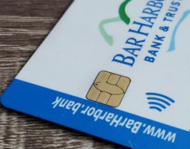 An EMV chip on a BHBT debit card